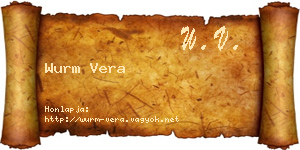 Wurm Vera névjegykártya